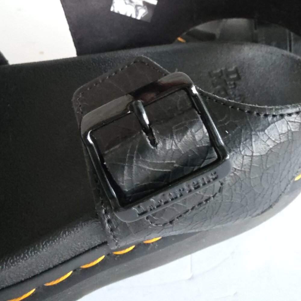 Doc Marten's Romi Crackle black leather sandals - Picture 10 of 12